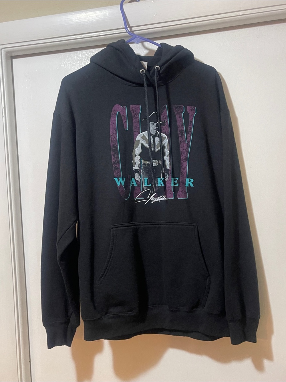 Black Graphic clay  Walker Hoodie size large